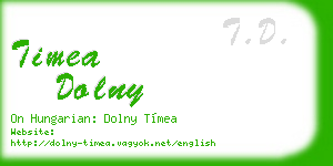 timea dolny business card