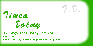 timea dolny business card
